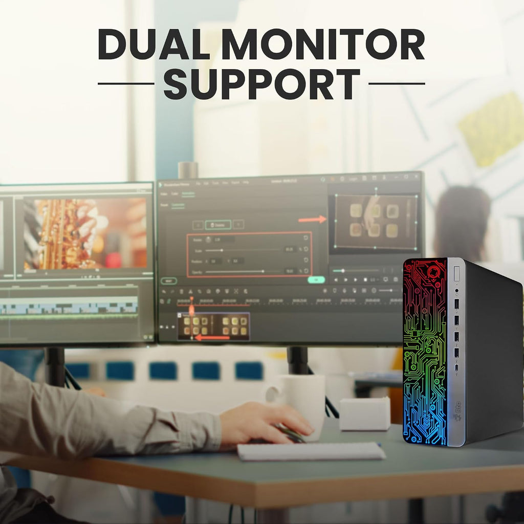 HP ProDesk Desktop RGB Computer PC Intel i5-6th Gen. Quad-Core Processor 16GB DDR4 Ram 256GB SSD, 22 Inch Monitor, Gaming Keyboard and Mouse, Built-in WiFi, Windows 11 (Renewed)