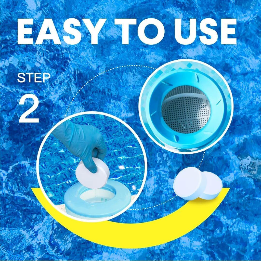 PROFELIZ 2-Pack Chlorine Tablets 3 Inch for Swimming Pools, Kills Bacteria and Stops Algae, Slow Dissolving,Exclusive Protective Packaging,Pool Chlorine Tablets,2X 40 lbs Bucket,Total of 80lbs