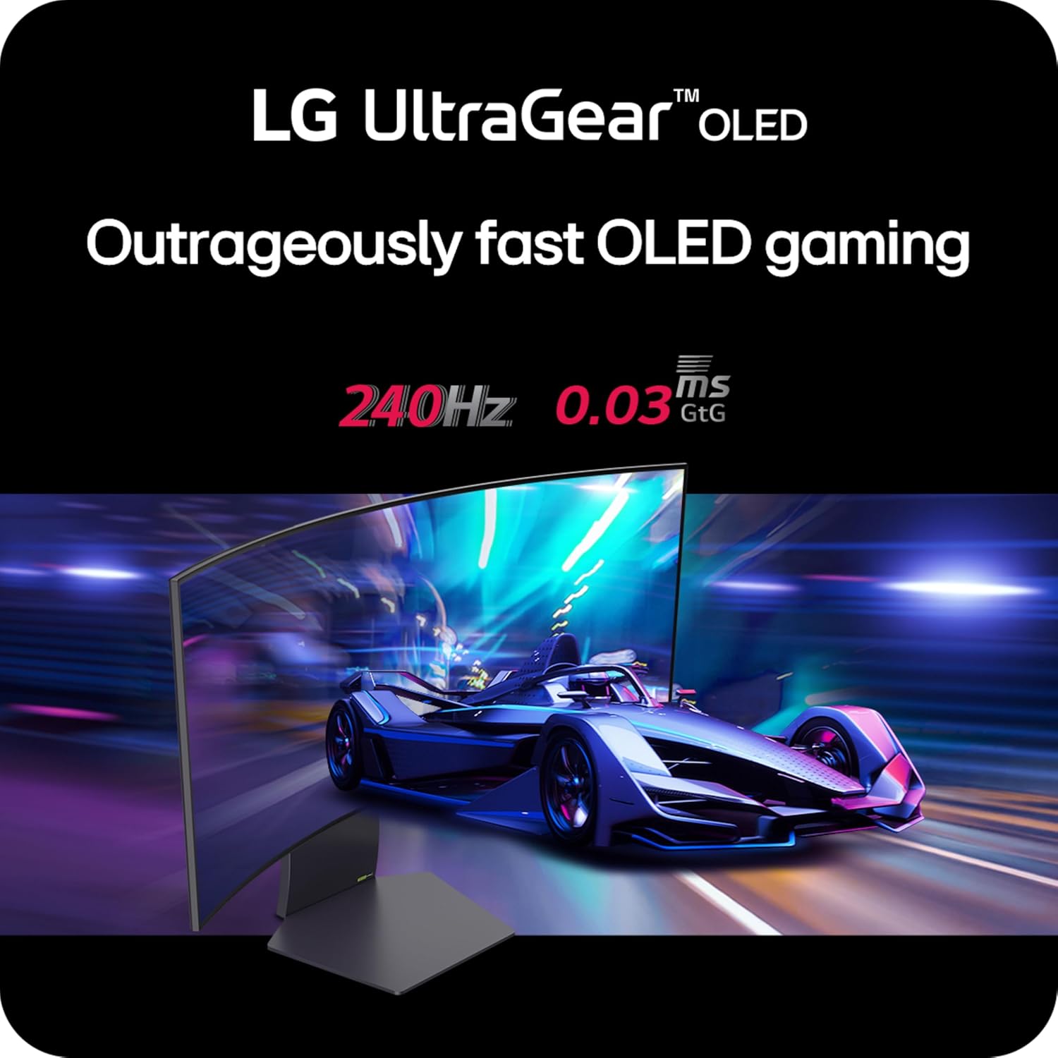 LG 34GS95QE 34-inch Ultragear OLED Curved Gaming Monitor WQHD 800R 240Hz 0.03ms DisplayHDR True Black 400 AMD FreeSync Premium Pro NVIDIA G-Sync HDMI 2.1 DisplayPort Tilt/Height/Swivel Stand Black