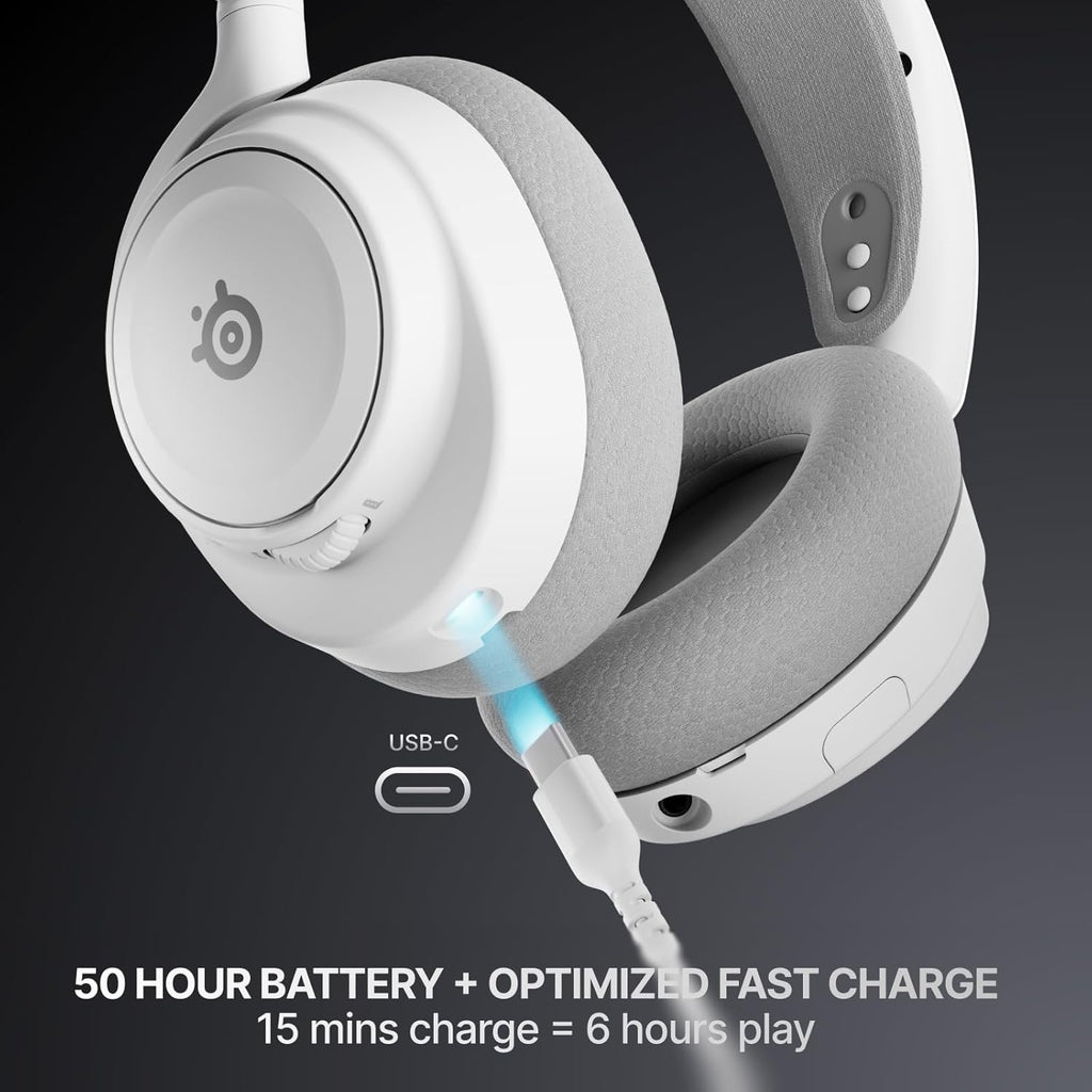 SteelSeries Arctis Nova 7X Wireless Gen 2 Gaming Headset - Real-Time App Control, 50+ HR Play, Neodymium Drivers, Mix 2.4GHz/Bluetooth, Xbox, PC, PS5/PS4, Switch 1/2, Mobile - White
