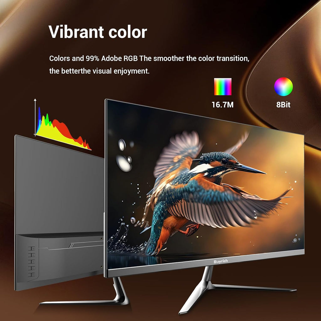24.5 Inch Gaming Monitor, 200Hz Refresh Rate, FHD 1920x1080, Fast Response Time, Built-in Speakers, Metal Stand, VESA Compatible, for PC Gamers and Home Setup