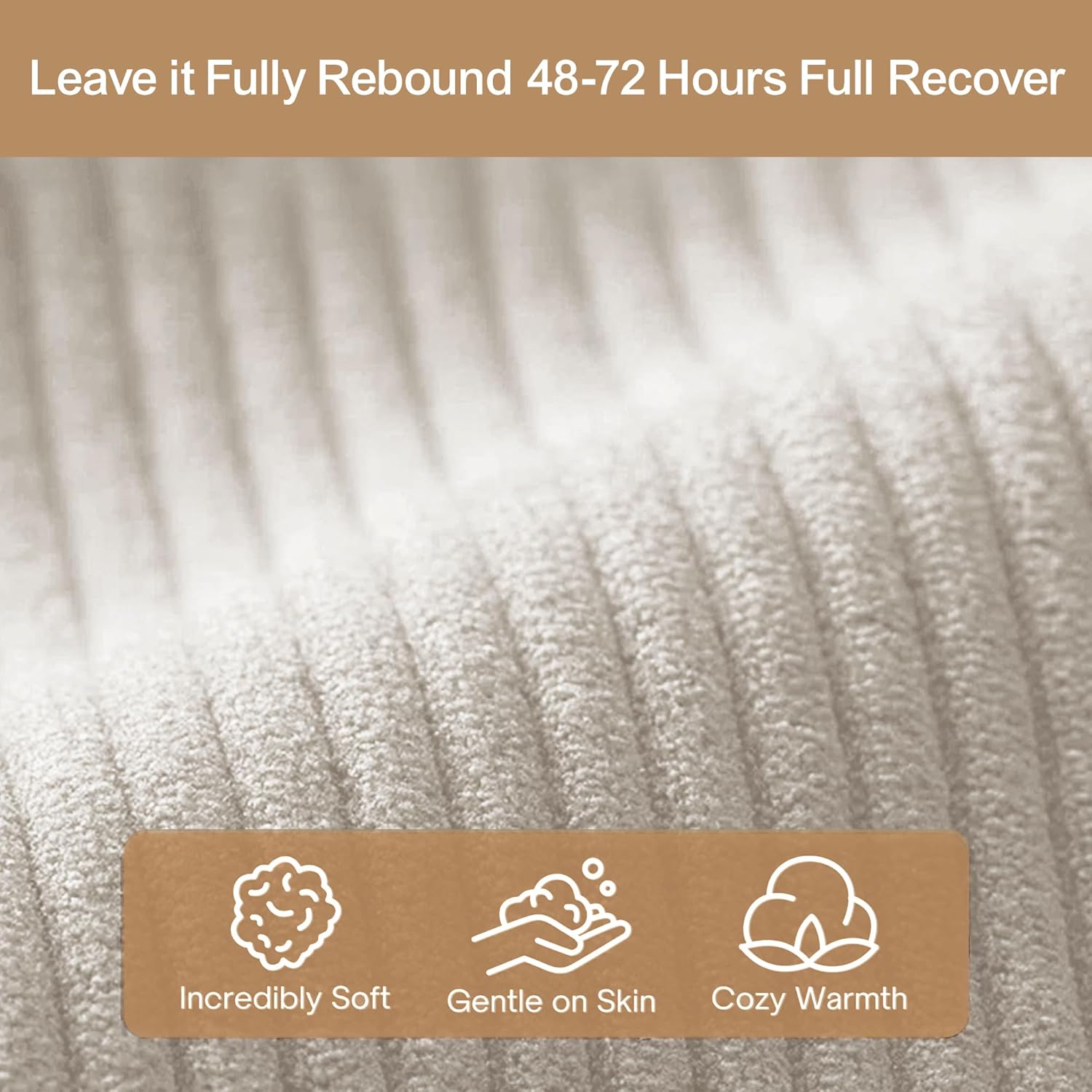BSHOMGI 4 in 1 Futon Sofa Bed Queen Size - Foldable Convertible Sleeper Sofa Couch, Removable Washable Corduroy Cover, Space Saving Floor for Living Room (Beige, 53.15' Double Sofa)