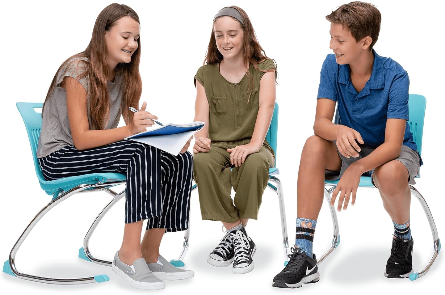 Virco ANROCK16 School Rocking Chair, Analogy Rocker Series 16' Seat Height for Students 3rd - 4th Grade, Appropriate for Libraries, Break Rooms and Reading Nooks - Navy (2 Chairs)