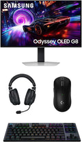 Samsung LS27FG810SNXZA 27' Odyssey OLED 4K 240Hz Gaming Monitor with PRO-X-2-LIGHTSPEED Headset, G915 Keyboard, and PRO-X-2-SUPERLIGHT Mouse (2025)