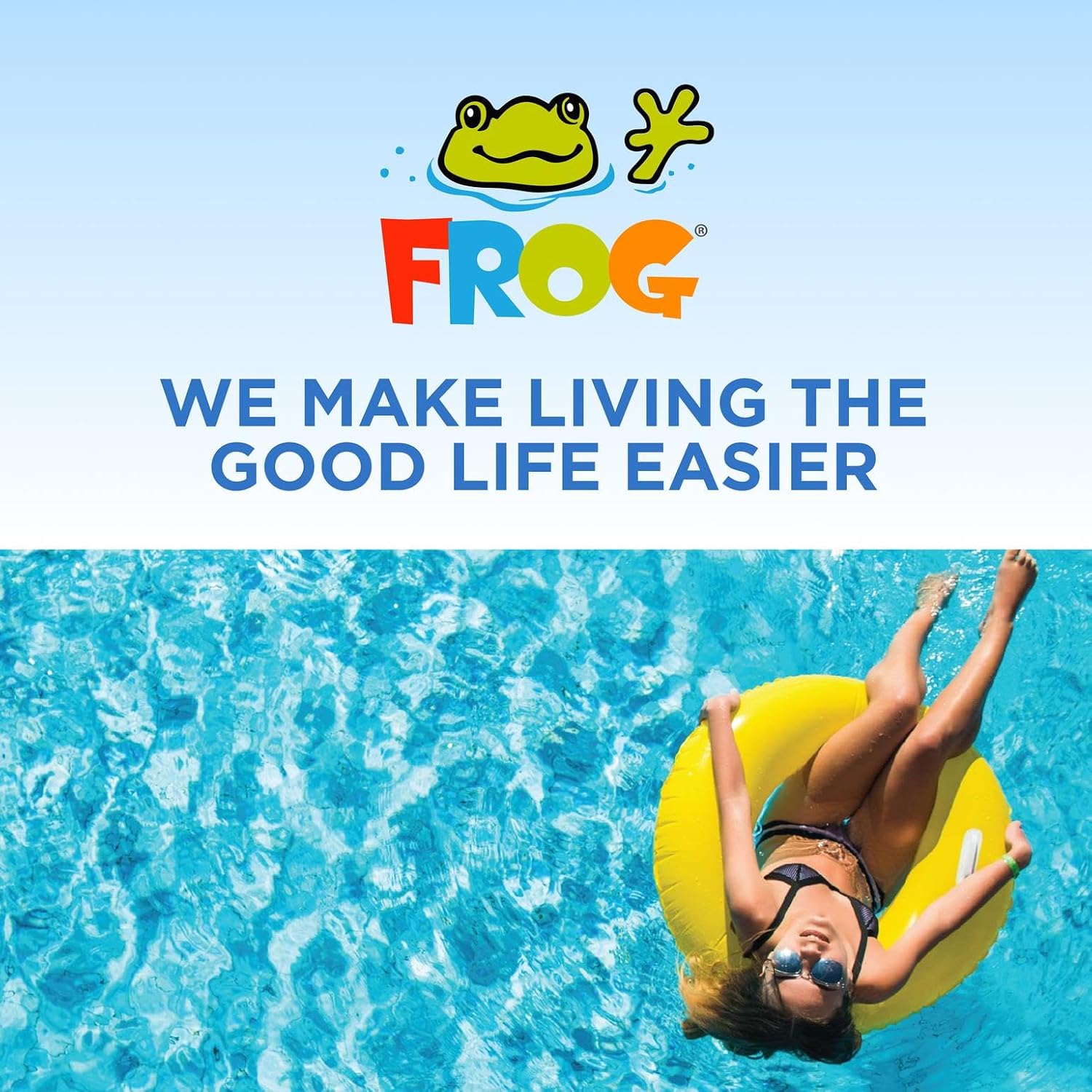 Flippin' FROG XL Floating Sanitizer System for Pools 5,000 to 10,000 Gallons - Prefilled Floater with Sanitizing Minerals and Chlorine for Easy Pool Treatment & Maintenance - 4 Month Bundle+