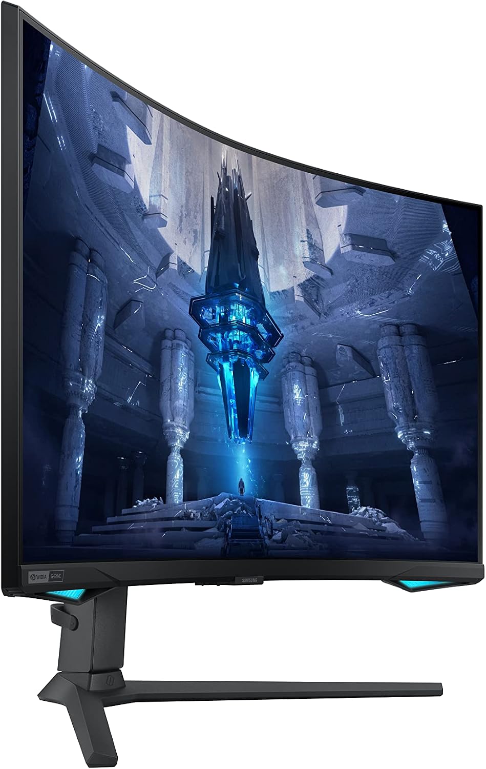 Samsung 32' Odyssey Neo G7 4K UHD 165Hz 1ms G-Sync 1000R Curved Gaming Monitor, Quantum HDR2000, AMD FreeSync Premium Pro, Ultrawide Game View, DisplayPort, HDMI, Height Adjustable Stand, Black
