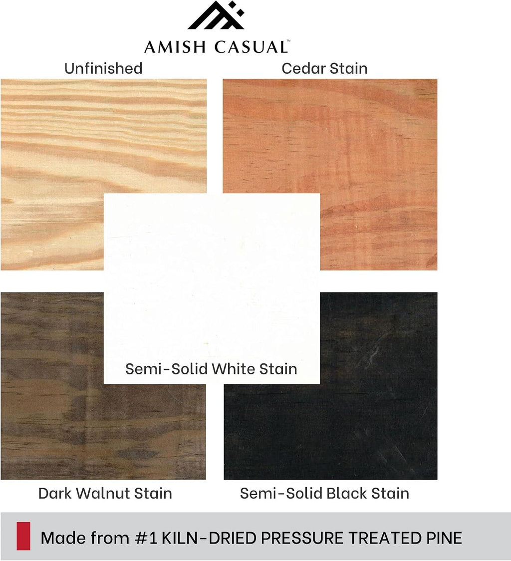 Amish Casual Heavy Duty 600 Lb Mission High Back Treated Glider Chair with Cupholders (Dark Walnut Stain)