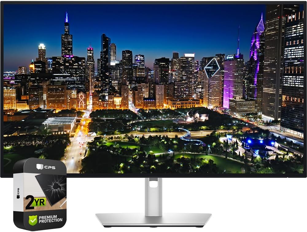 Dell DELL-U3225QE UltraSharp 32 inch 4K UHD 120Hz 16:9 IPS Black Monitor Bundle with 2 YR CPS Enhanced Protection Pack