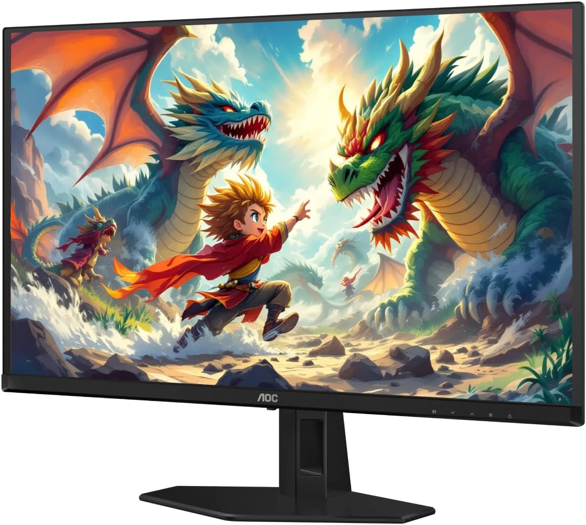 AOC 27' QD OLED Gaming Monitor, QHD 2560x1440, 240Hz, 0.03ms GtG, G-SYNC Compatible, HDR Ready, DisplayPort, HDMI, VESA Mountable, Console Gaming Ready, Q27GAZD