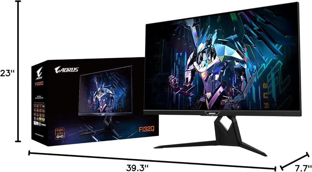 GIGABYTE AORUS FI32Q 32' 165Hz 1440p HBR3,NVIDIA G-SYNC Compatible,Exclusive Built-in ANC, KVM, 2560x1440 Display,1ms Response Time,HDR, 94% DCI-P3,1x DisplayPort 1.4,2X HDMI 2.0,2X USB 3.0,1x USB C