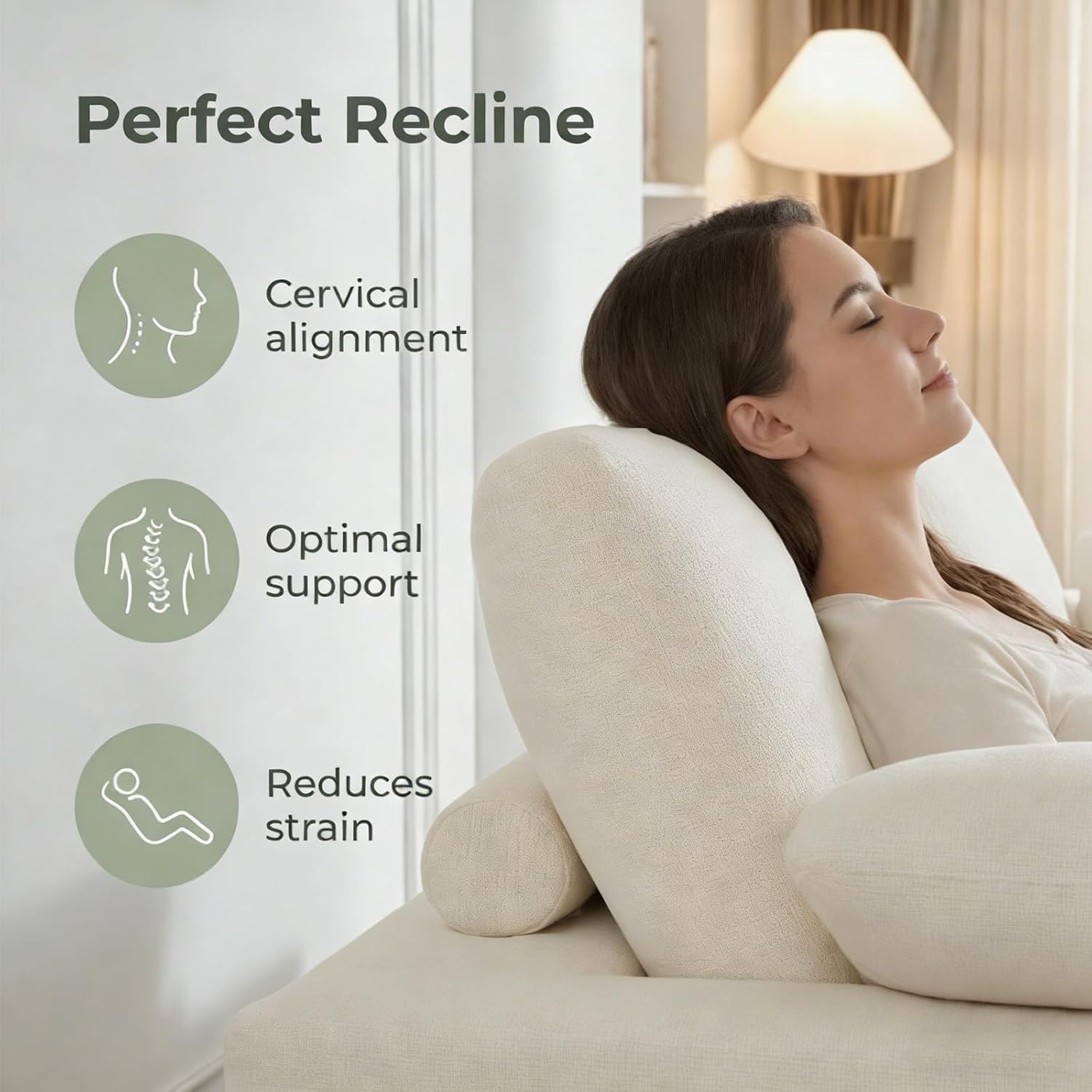 Nigoone 108' Sectional Couches for Living Room, Modular Cloud Sofa with Ottoman, Memory Foam Boneless L Shaped Couch, Adjustable Sofa Backrest, 4 Eater, Warm White | Breathable Material, Deep Seat, High-Resilience Foam
