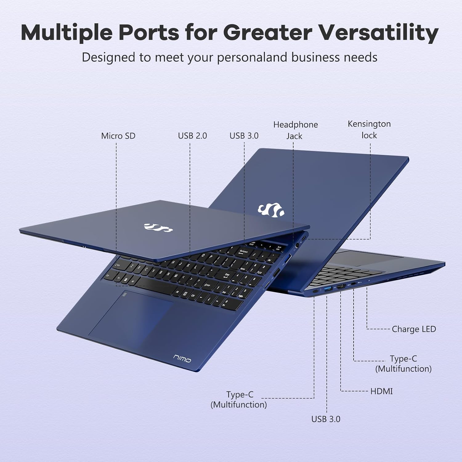 NIMO 15.6' IPS FHD-Gaming-Laptop, AMD Ryzen 5 6600H 6-Cores 660M GPU 32GB DDR5 RAM 1TB SSD(Beat i7-1165G7, Up to 4.5GHz) Computer with 100W GaN Type C Fingerprint Backlit Keyboard Win 11