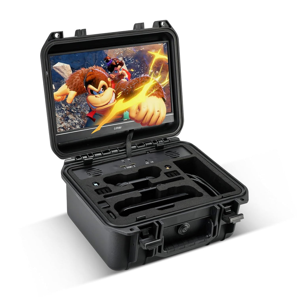 G-STORY 14'' Portable Monitor Case for Switch 2,4K&60Hz or 1080P&120Hz Portable Gaming Monitor IPS Screen HDMI Shock-Resistant Travel carrying Bag Game Mode,Travel Monitor fo Switch2(no Included)