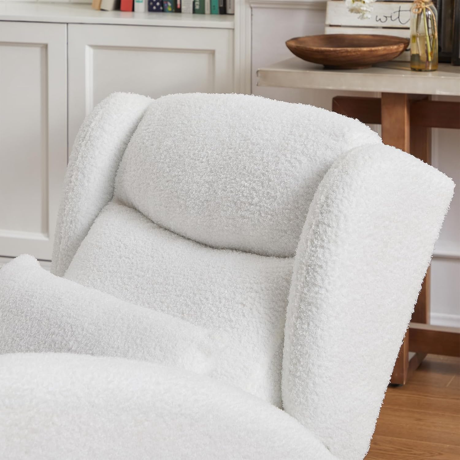 MYFUNSHOP Nursery Rocking Chair Glider – Classic Rocker with Comfortable Cushioning & Smooth Motion for Bedroom