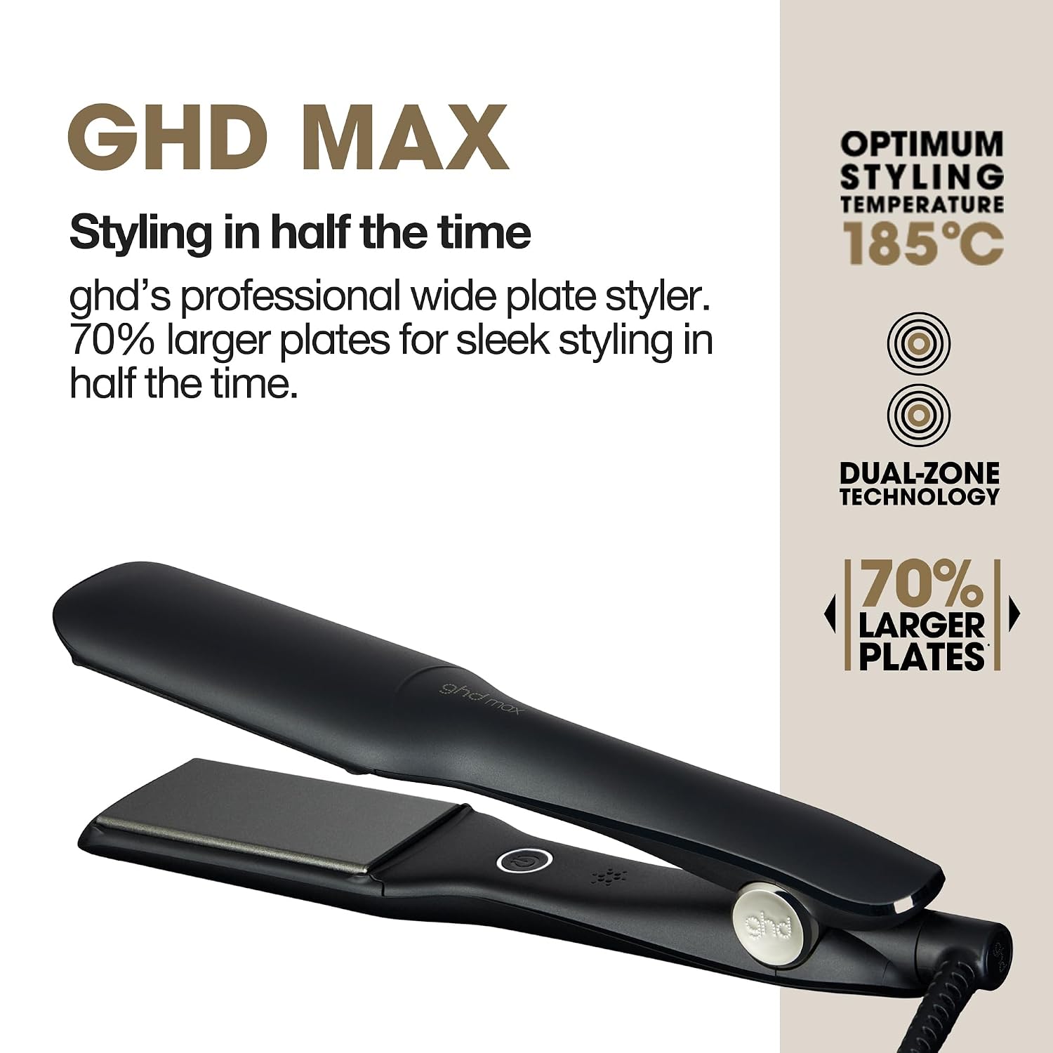 ghd Gold ― 1' Flat Iron Hair Straightener | Professional Ceramic Hair Straightening Styling Tool for Stronger Hair & More Color Protection