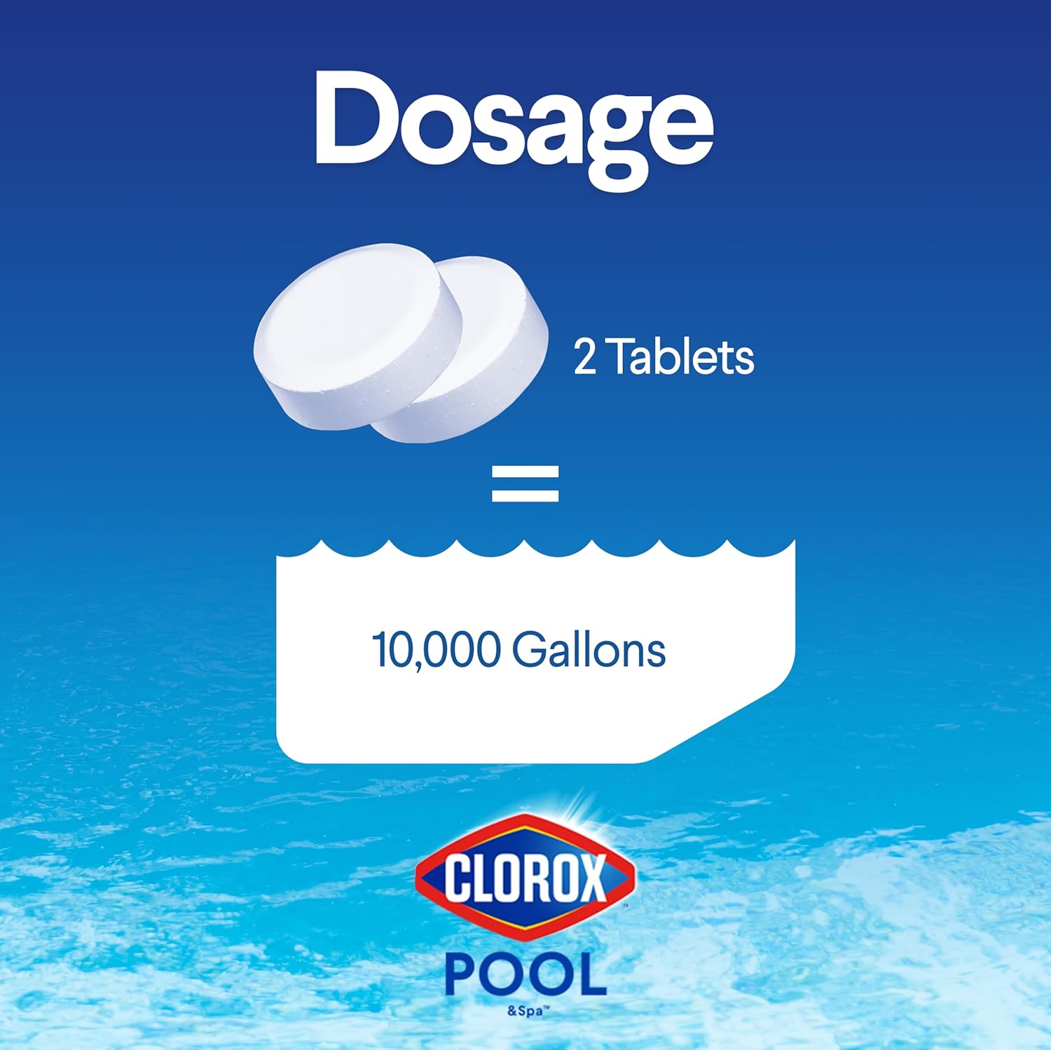 Clorox Pool&Spa XTRABLUE 3' Chlorinating Tablets, Individually Wrapped, Kills Bacteria & Stops Algae (35 LB)