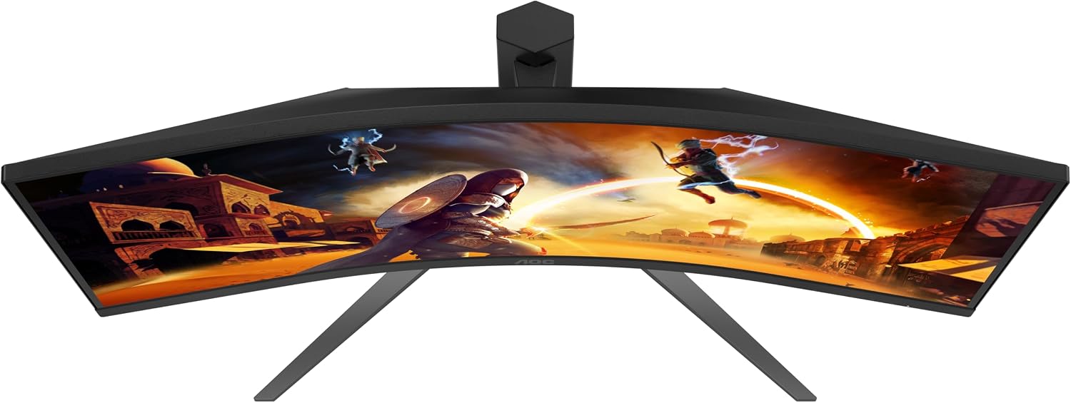 AOC Gaming CU34G4Z - 34 inch WQHD Curved Monitor, 240 Hz, FreeSync Prem., HDR400 (3440 x 1440, 1ms GtG, 2X HDMI 2.1, 1x DisplayPort 1.4, USB Hub) Black-Red