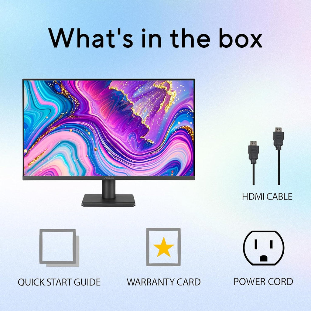 ASUS TUF 24' IPS Monitor, Full HD(1920x 1080), LED Display, 120Hz, 1ms, Adaptive-Sync, 99% sRGB, Anti-Glare M, VESA Mountable, Speakers, DisplayPort, HDMI, VGA, Ajustable Stand