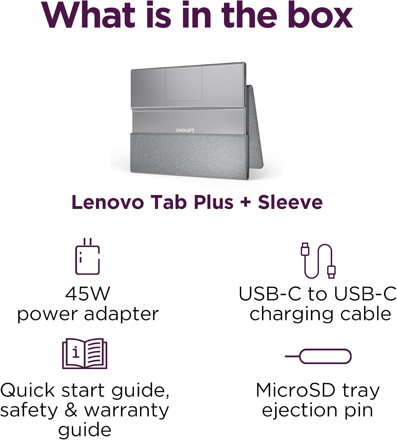Lenovo Tab Plus - 2024 - Premium Entertainment Tablet - 8 JBL® Speakers - 11.5' 2K LCD Touch Display - 8GB Memory - 128GB Storage - MediaTek™ Helio G99 - Folio Case Included - Luna Grey
