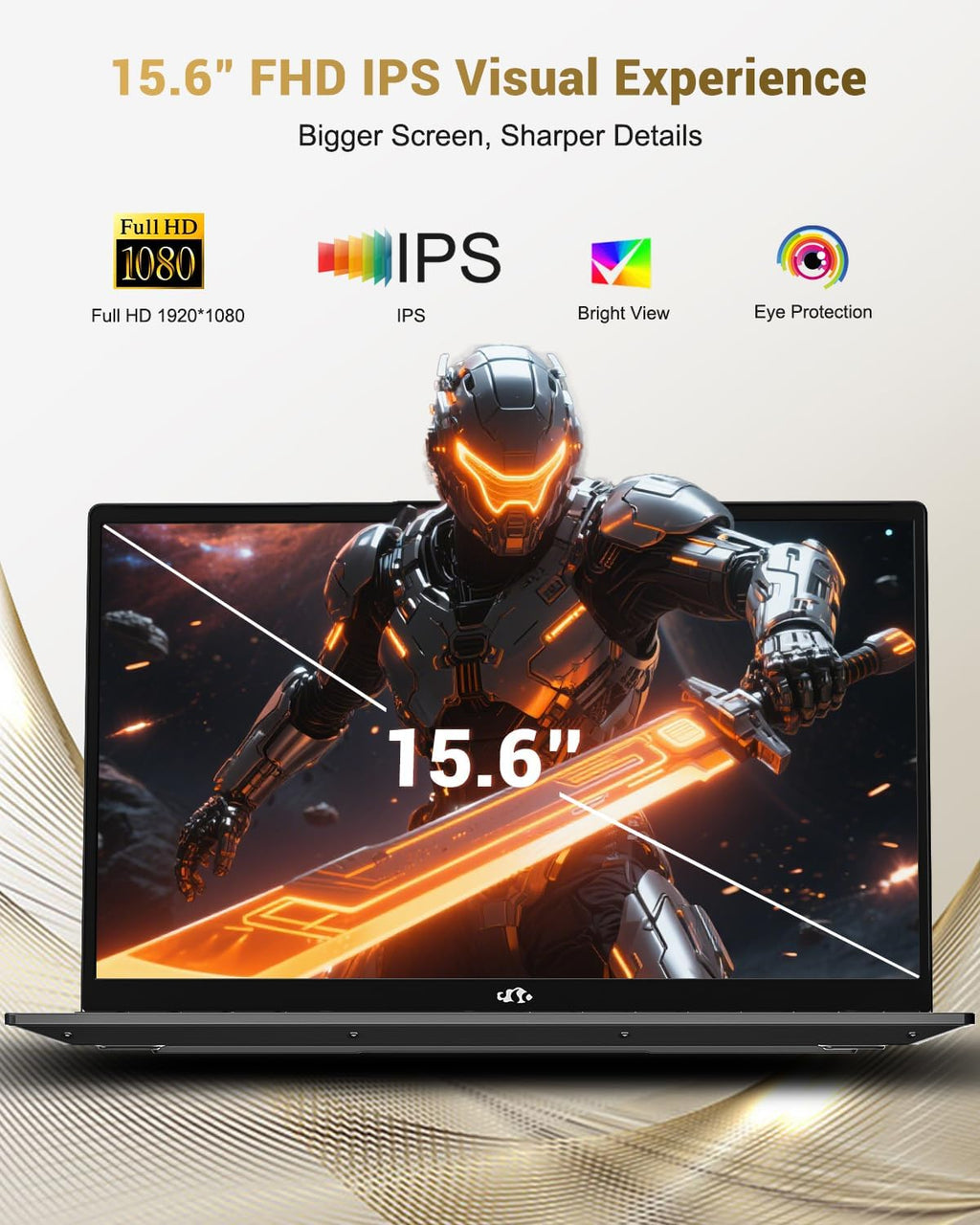 NIMO 15.6' IPS FHD-Gaming-Laptop, AMD Ryzen 7 8745HS 32GB DDR5 RAM 2TB SSD (up to 4.9GHz) Radeon 780M Graphics Business Computer with 100W Type-C Backlit Keyboard, Fingerprint USB-C 4.0