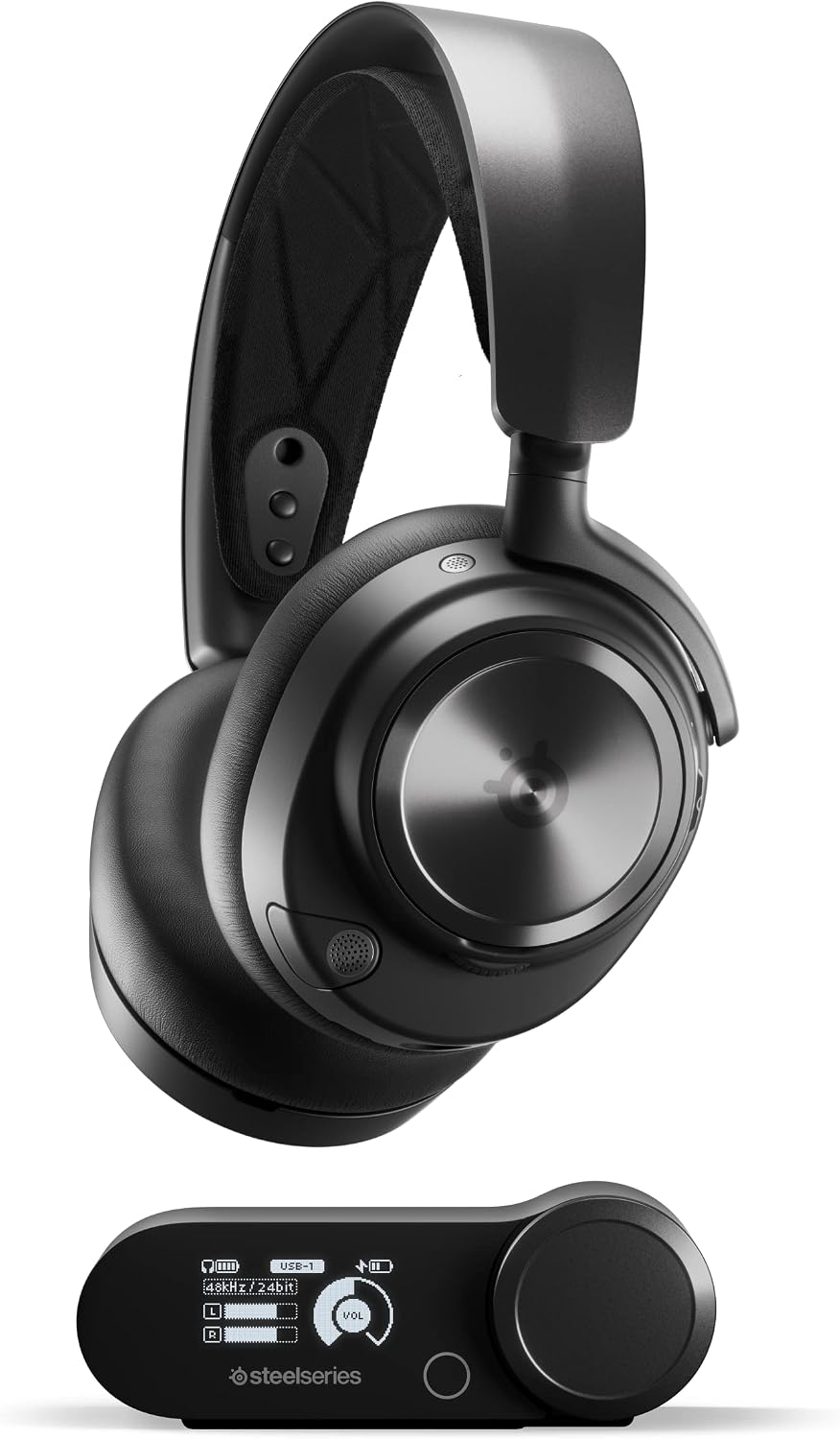 SteelSeries Arctis Nova Pro Wireless Xbox Multi-System Gaming Headset - Premium Hi-Fi Drivers - Active Noise Cancellation Infinity Power System - Stealth Mic - Xbox, PC, PS5, PS4, Switch, Mobile