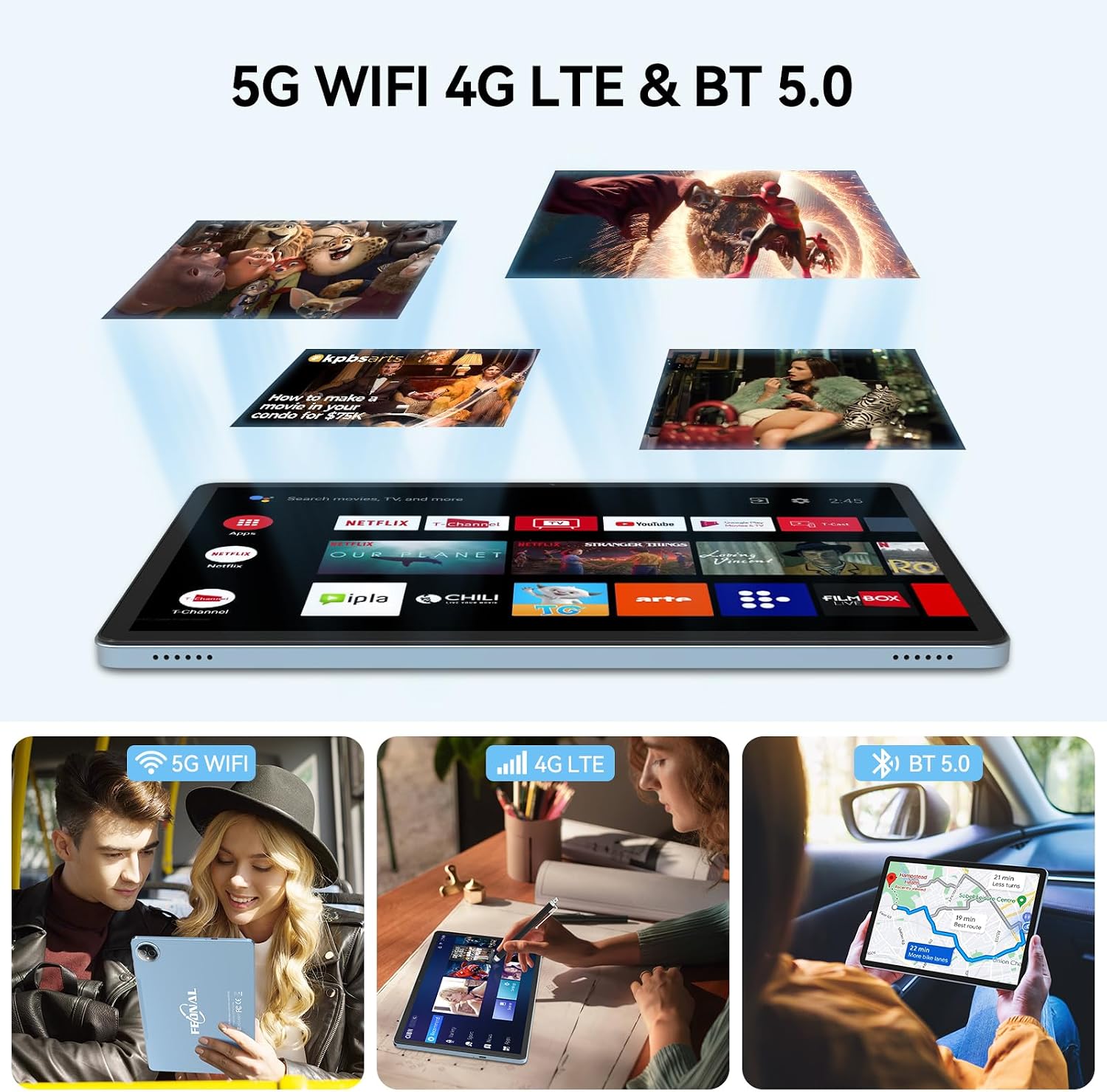 Tablet 11 inch Android 16 Tablet, 2026 Latest Update 128GB ROM 20GB RAM, 4G LTE Tablets, 5G WiFi+Cellular, Octa-Core MTK8786, 13+8 MP Rear and Front Camera,Incell FHD Screen, T-Mobile SIM Card Support
