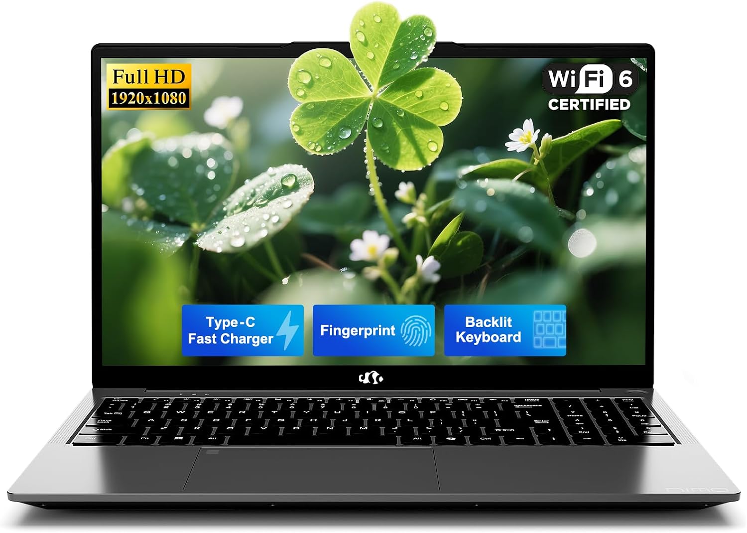 NIMO 15.6' IPS FHD-Student-Laptop, 16GB RAM 512GB SSD Intel N150(Beat to i3-10110U, 4 Cores Up to 3.6GHz) Computer with 2 Years Warranty, 65W Type-C, Fingerprint, Backlit Keyboard, Wi-Fi 6, BT5.2