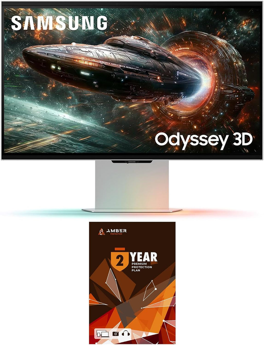 Samsung LS27FG900XNXZA 27 Inch Odyssey 3D 4K 165Hz Gaming Monitor with 2 Year Amber Protection Plan (2025)