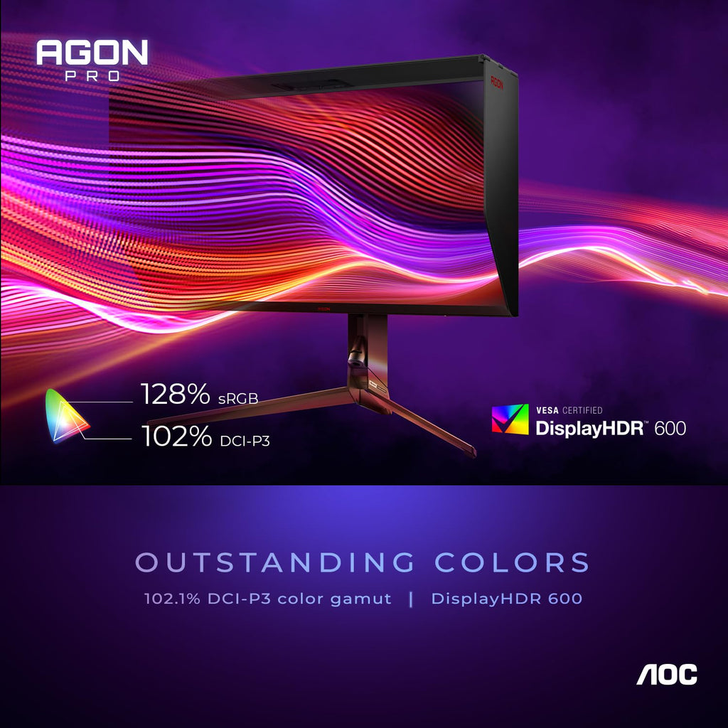 AOC AG274QG-B 27' Tournament Gaming Monitor 2560 x 1440 240Hz Certified Refurbished