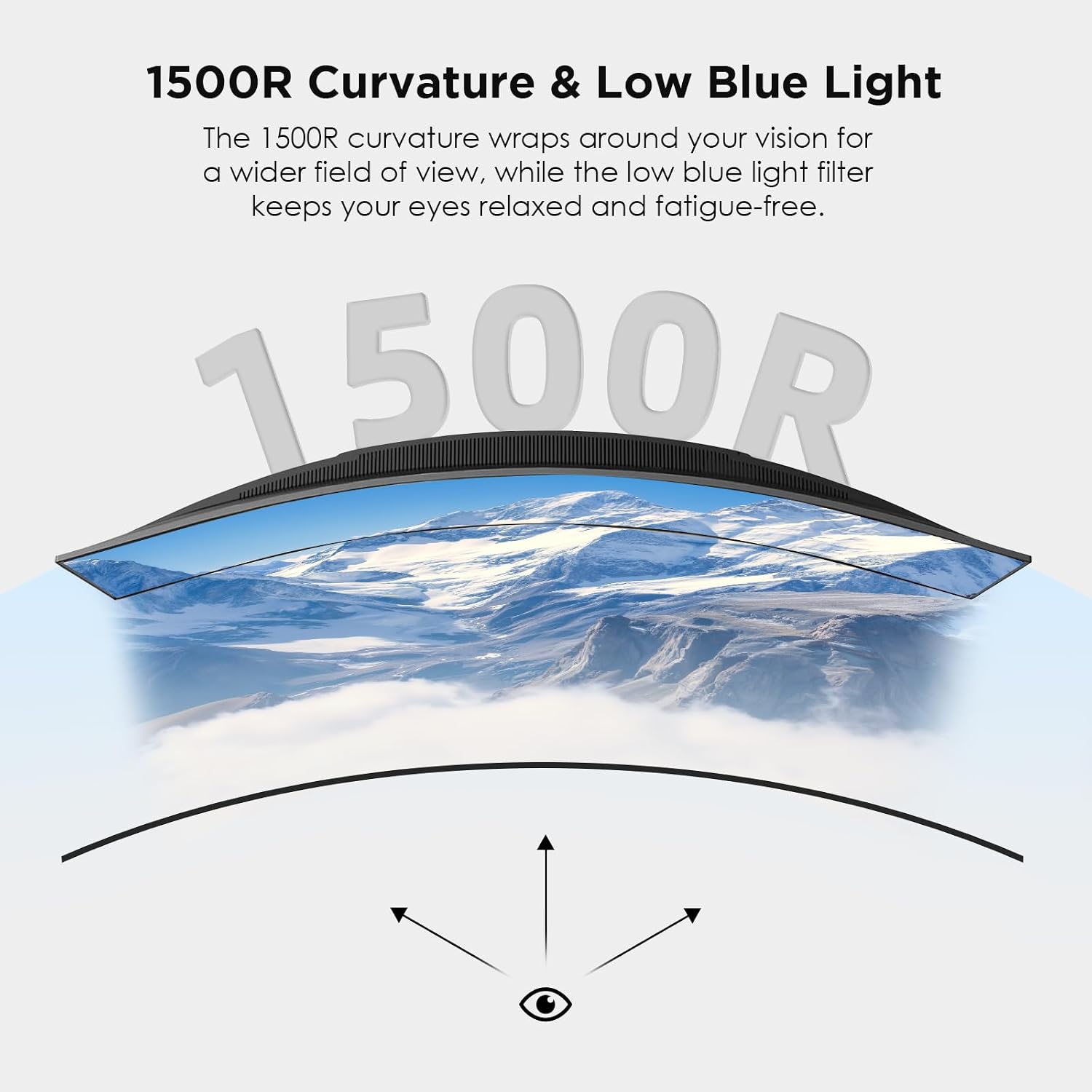 49 Inch Ultrawide Curved Gaming Monitor, 5K Display Dual QHD 5120x1440, 165Hz 1ms, 1500R VA Large Curved Monitor for Mac & Work, with FreeSync G-Sync Compatible, HDMI/DP Ports, Blue Light Filter, VESA
