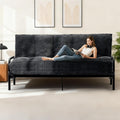 10 Inch Thick Futon Mattress, Shredded High Density Foam Floor Mattress, Portable Foldable Sleeping Mattress, Corduroy Lounger Bed for Guest Room Dorm Apartment Camping Travel