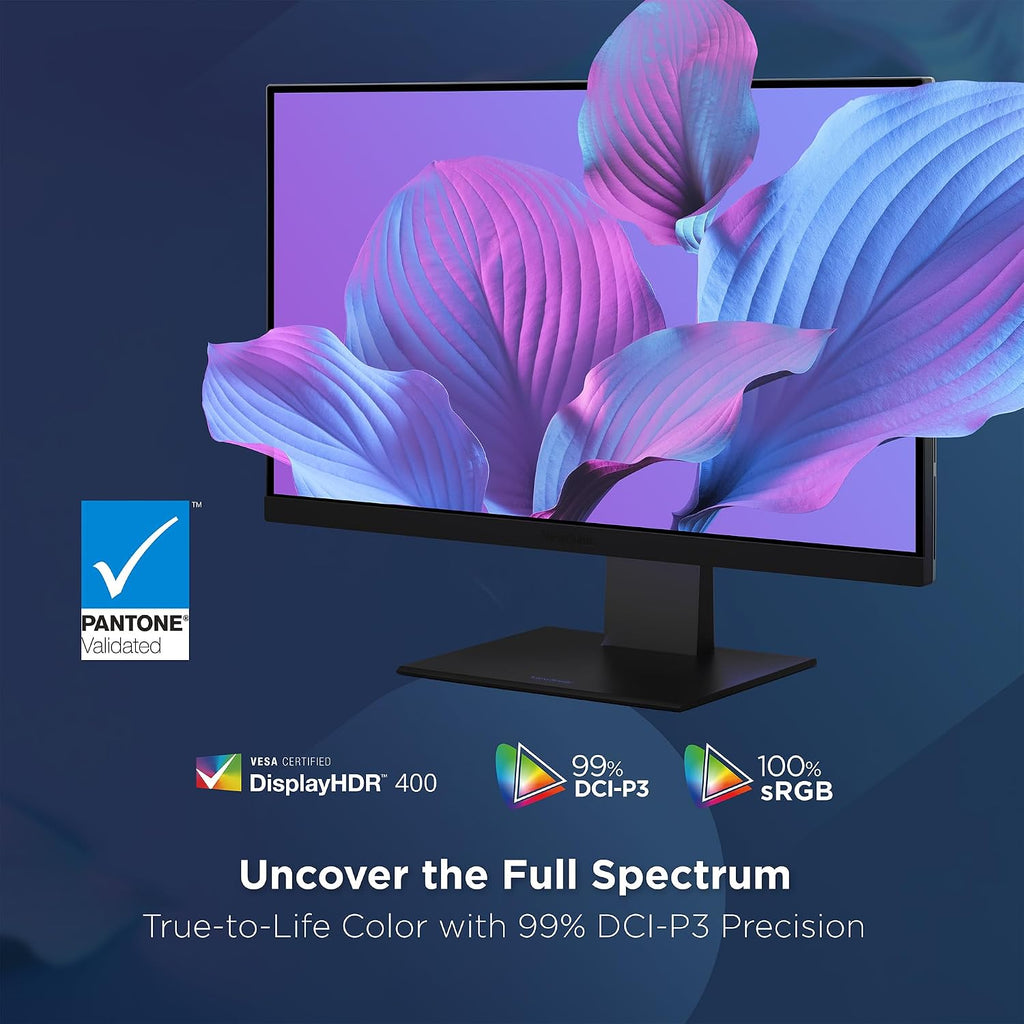 ViewSonic VP2788-5K 27 Inch 5K Mac-Ready Monitor, IPS with 100% sRGB, 99% DCI-P3 and Pantone Validated for Mac Studio Desktop Setups, Advanced Ergonomics, Thunderbolt 4, USB, HDMI, and DisplayPort