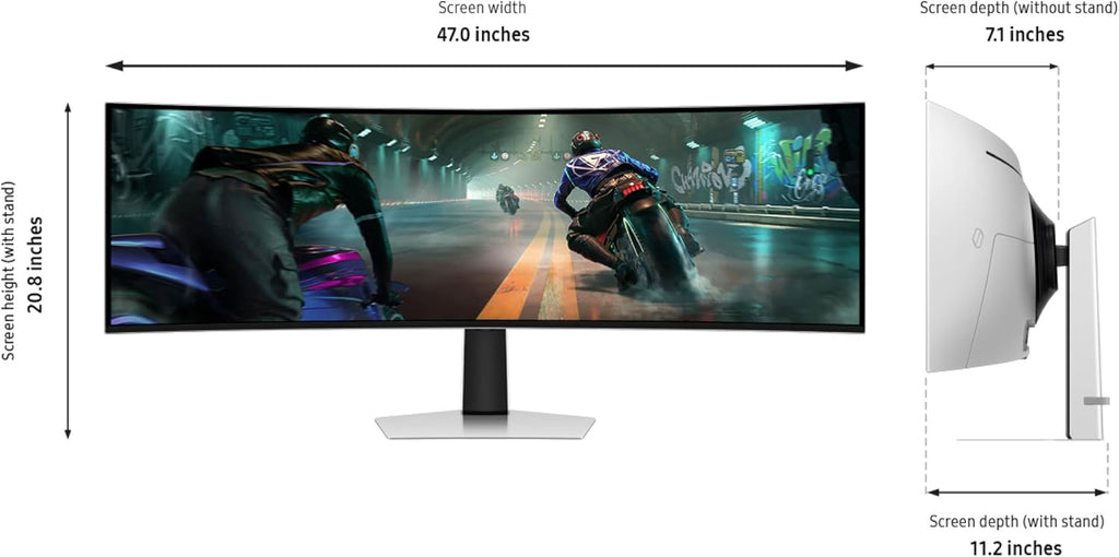 Samsung LS49DG910SNXZA 49' G91SD Odyssey 144Hz Curved Gaming Monitor with G733 Headset, G515 Keyboard, and G502 Mouse (2024)