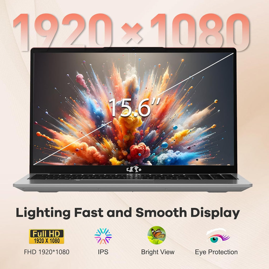 NIMO 15.6'' FHD IPS Business-Laptop-Computer - AMD Ryzen 5 6600H, 32GB DDR5 RAM 2TB SSD(Beat R7 5700U, 6 Cores Up to 4.5GHz), 100W Type-C, 6 Cores 660M GPU, Fingerprint, Backlit Keyboard, Win 11