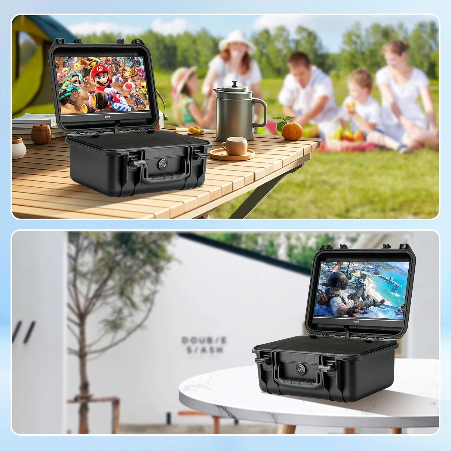 G-STORY 14'' Portable Monitor Case for Switch 2,4K&60Hz or 1080P&120Hz Portable Gaming Monitor IPS Screen HDMI Shock-Resistant Travel carrying Bag Game Mode,Travel Monitor fo Switch2(no Included)