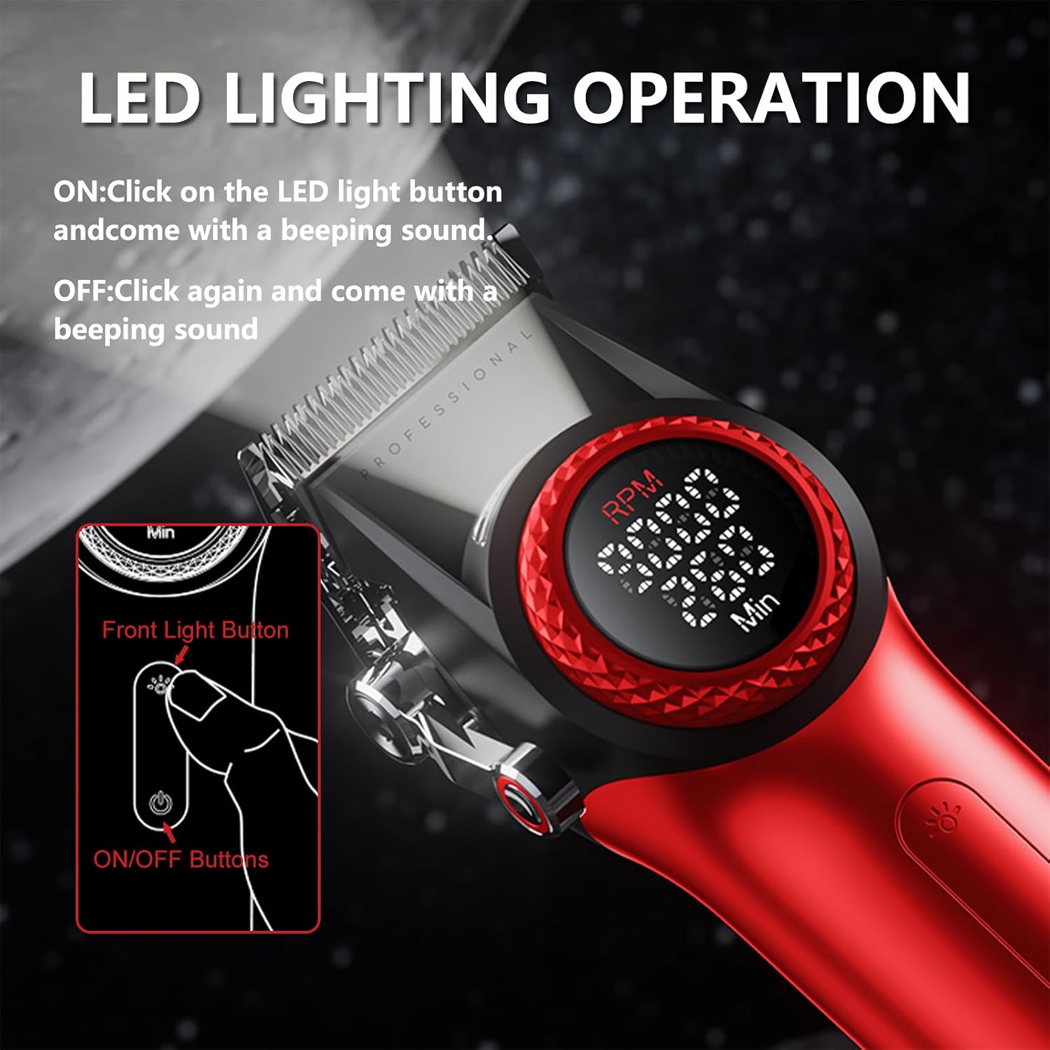 VGR Hair Clippers for Men Professional, T-Blade Trimmer Cordless Clippers and Trimmers Set, Electric Foil Shaver for Men with Double Foil, Rechargeable 3 Piece Men's Hair Cutting Kit, LED Display