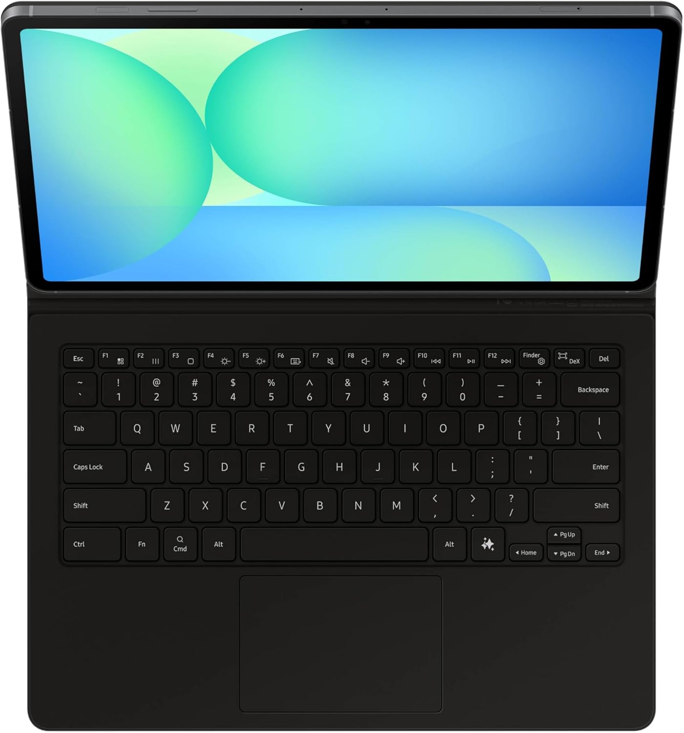 Samsung Galaxy Tab S10 FE+ Book Cover Keyboard Slim – AI Key for Galaxy Tab S10 FE+, Detachable Platform, PC-Like Experience, Wireless Keyboard Sharing, Black