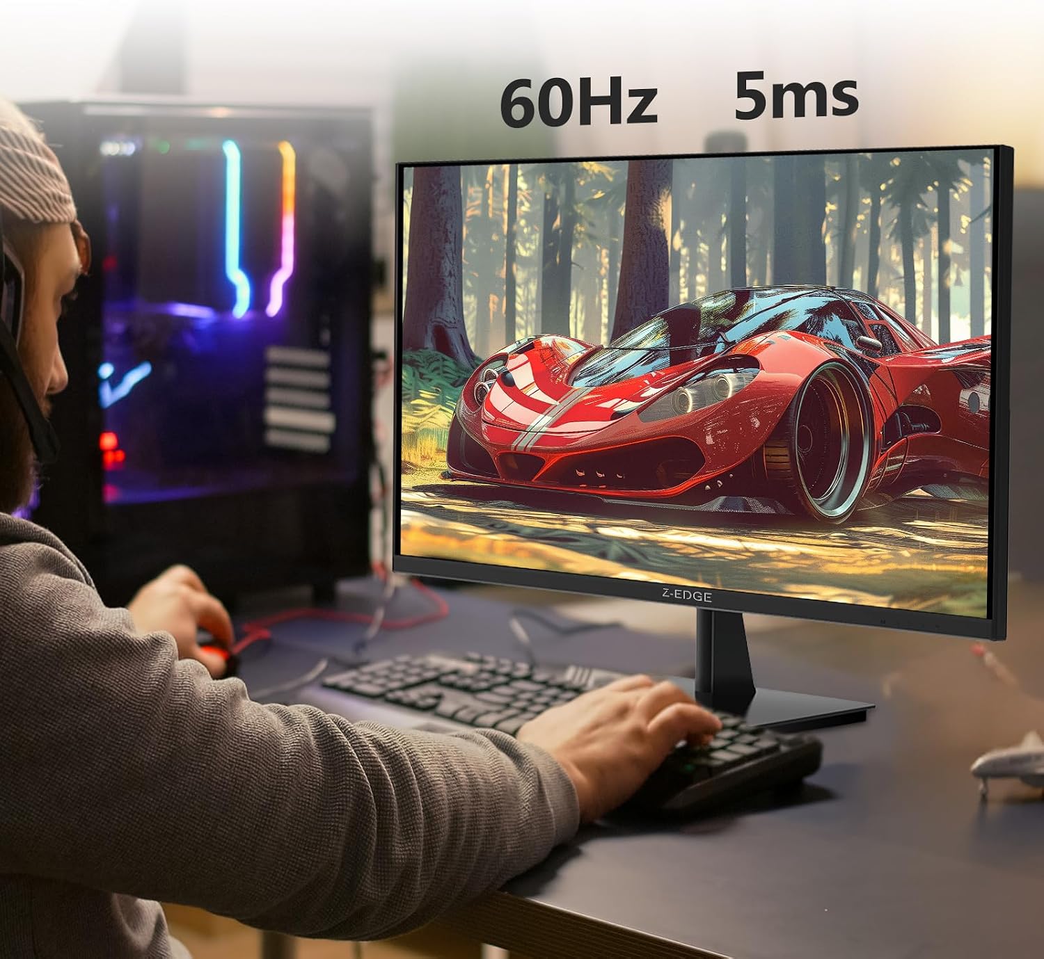 Z-Edge U27P4K 27-inch 4K Monitor IPS Ultra HD 3840x2160, 60Hz Refresh Rate, PC Monitor Gaming, 100% sRGB, HDMI x 2 and DP x 2