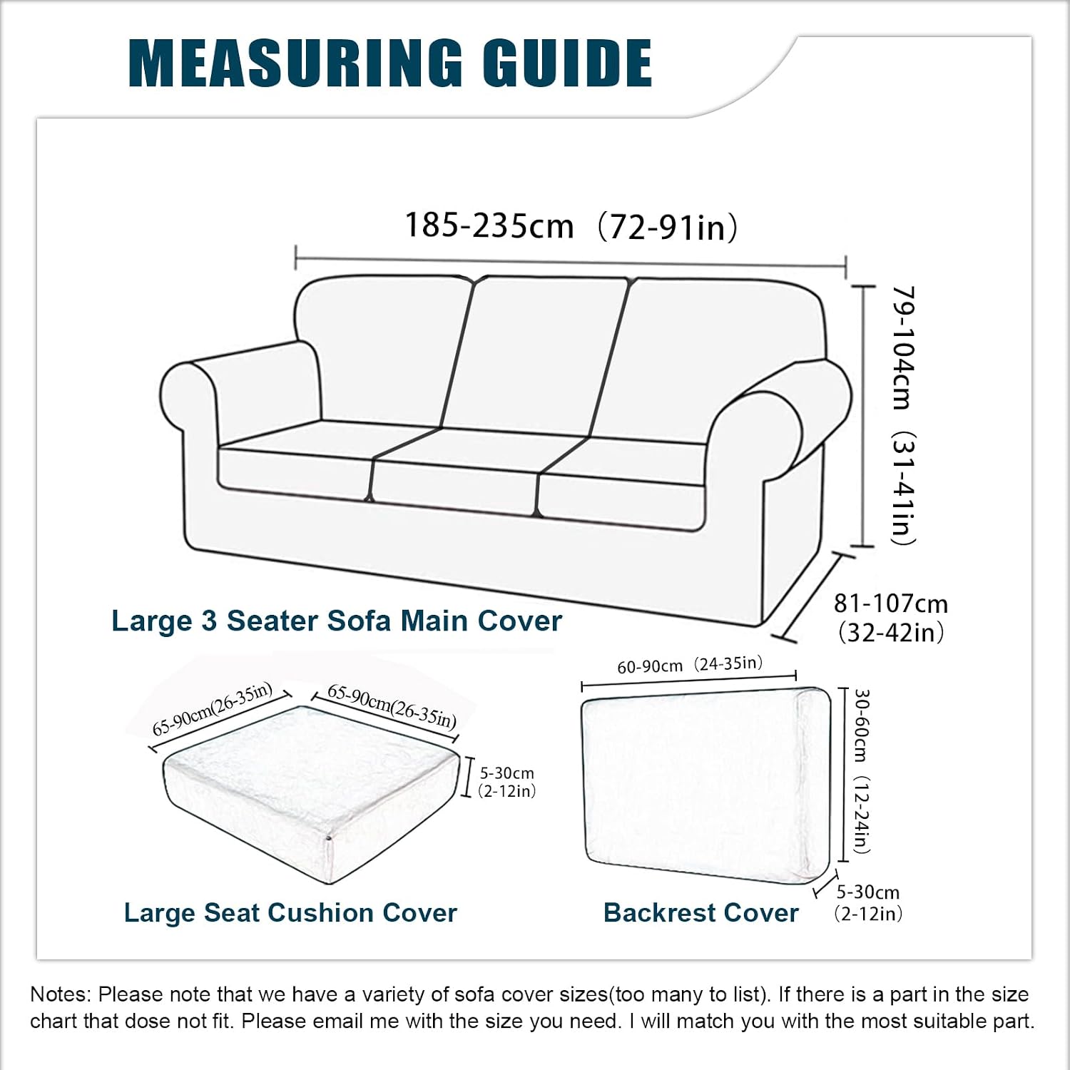 Couch Cover Velvet, Stretch Sofa Covers for Separate Main Cover/Backrests and Seat Cushions Couch Cover, for Living Room Furniture Slipcovers (Dark Green,Large Seat 7 Piece)