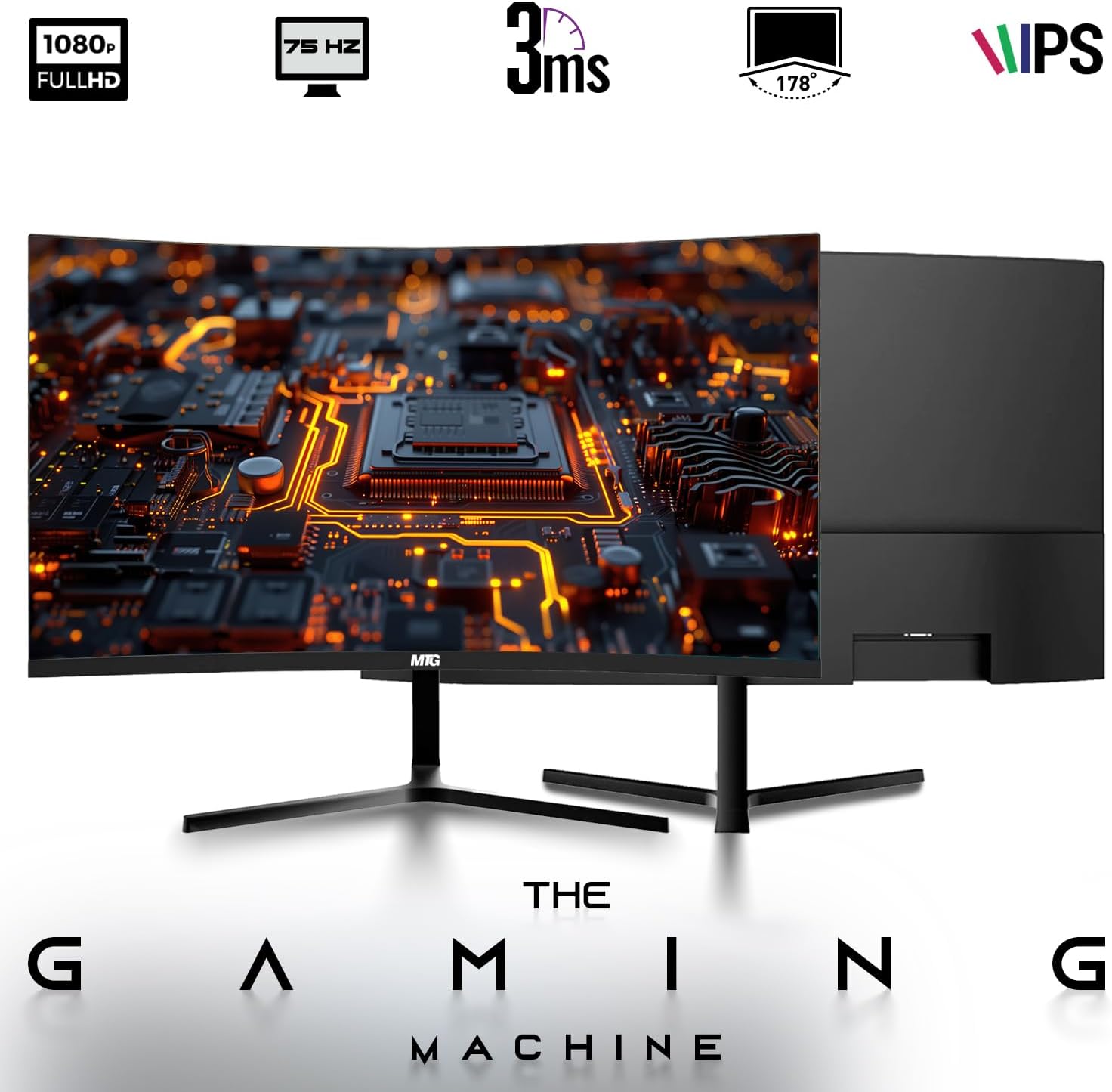 MTG Khuno Gaming Tower PC- Intel Core i5-8th Gen, GTX 1660S 6GB 192bits, 16GB ARGB Ram, 256GB Nvme, 27 Inch Curve Monitor, Gaming Kit Combo, Webcam, Win 11 Home