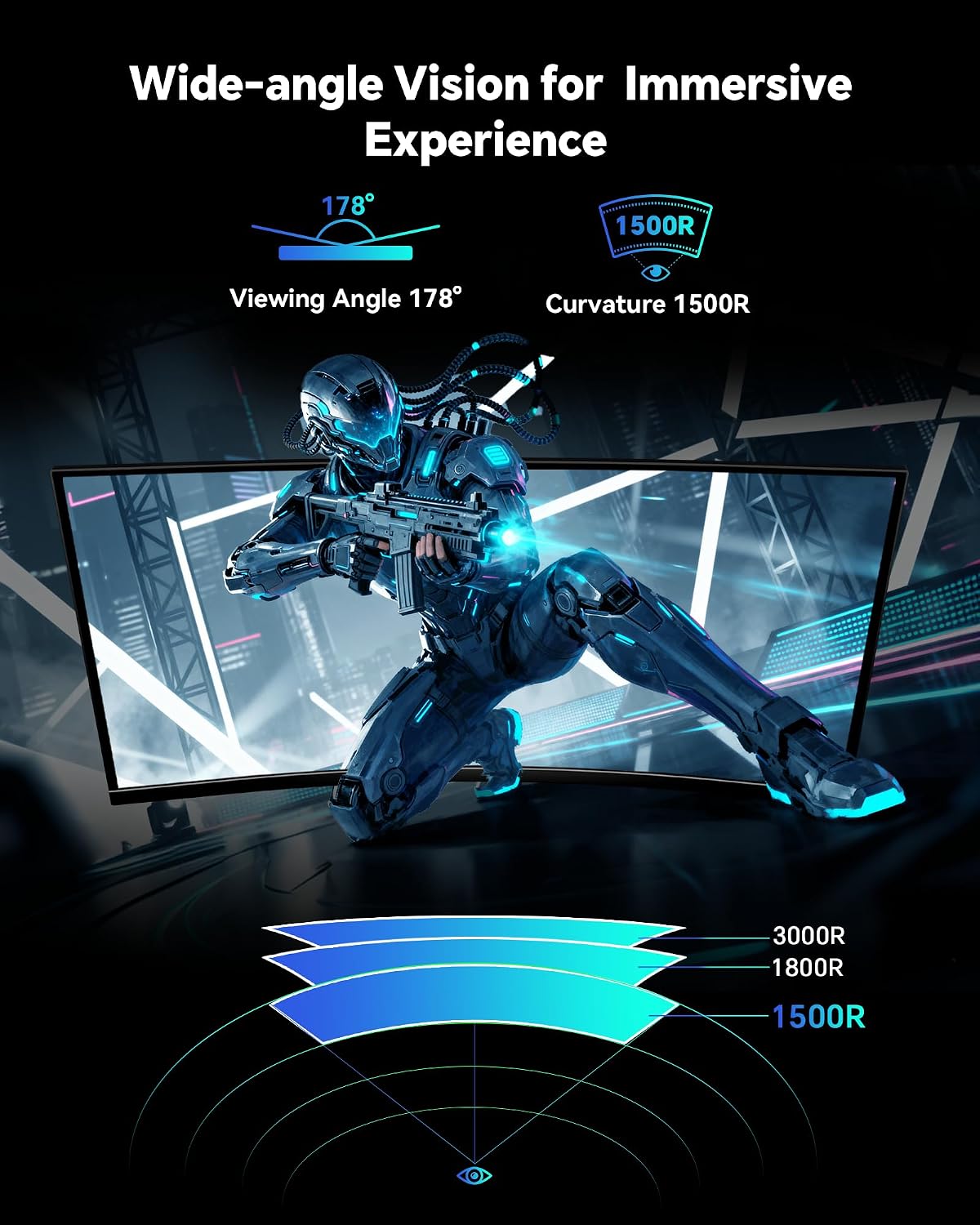 KTC 34 Inch UWQHD Curved Gaming Monitor, 3440x1440 Ultrawide 1500R, 180Hz 21:9 Display, 1ms, 4000:1 Contrast, Tilt/Swivel/Pivot/Height Adjust, HDMI2.0 & DP1.4,H34S5 (Renewed)