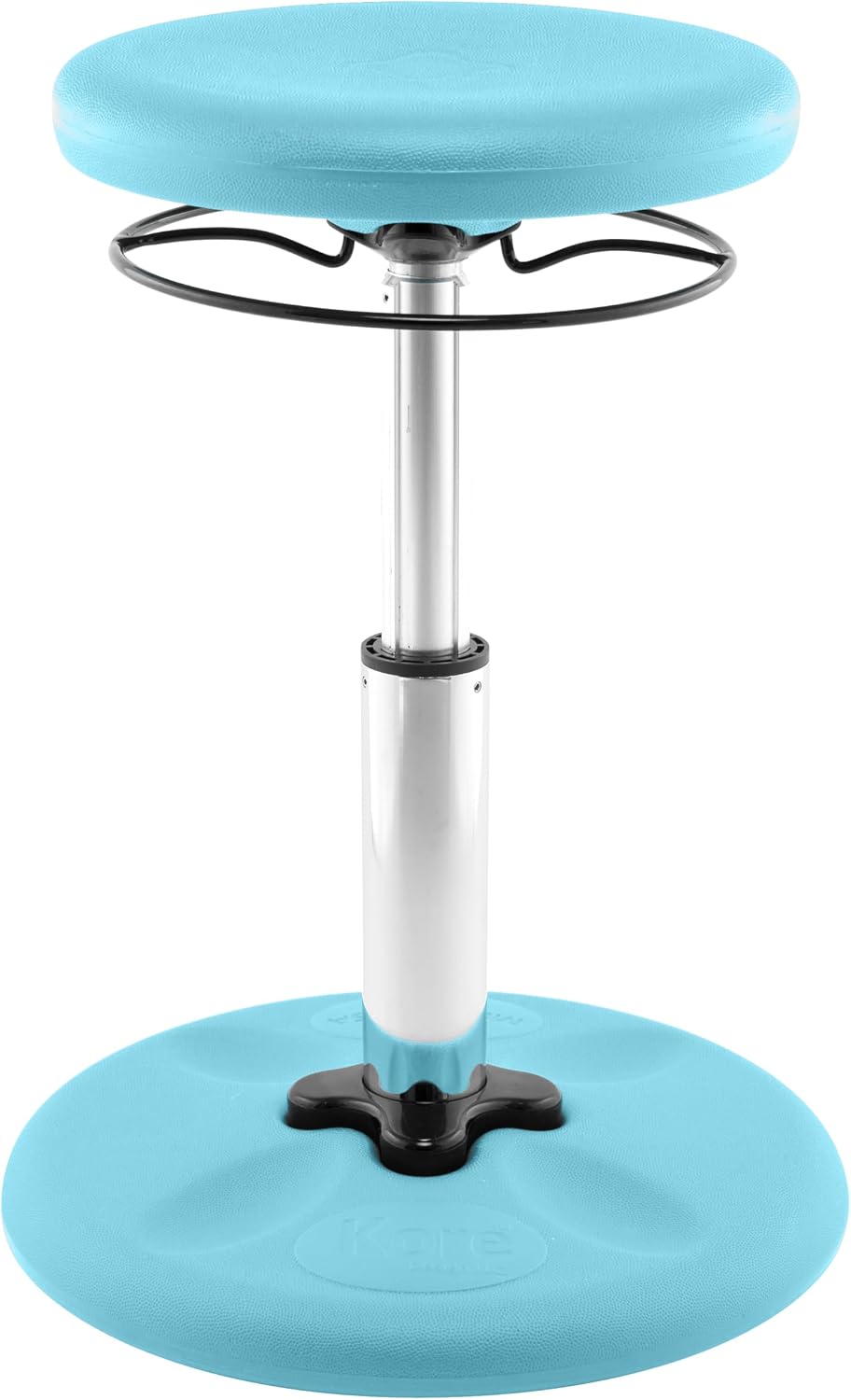 KORE DESIGN Adjustable Wobble Stool Chair, Girls + Boys Kid Desk Stools, Ergonomic Small Office Chairs, Flexible Seating, Active Kids, ADD/ADHD, Classroom, Home, Age 6-11, Standard (14-19in) Pale Blue