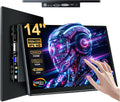 14' Touchscreen Monitor - Equipped with VGA DVI and HDMI VESA Dual-Speaker,1080P IPS 10-Point Industrial Touchscreen Monitor for PC Laptop RPi POS Kiosk Home,Industrial Equipment (Black)