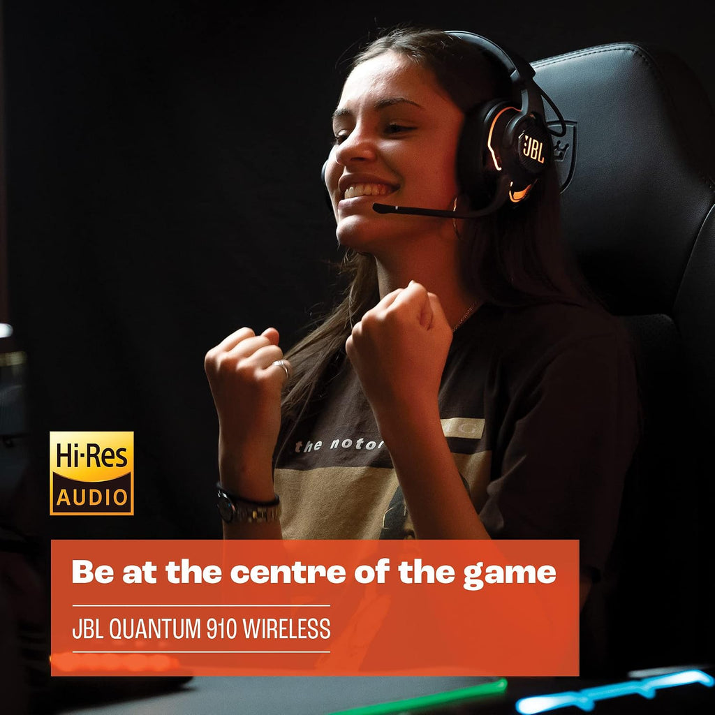 JBL Quantum 910 Wireless Gaming Headset, Black, Large (Renewed)