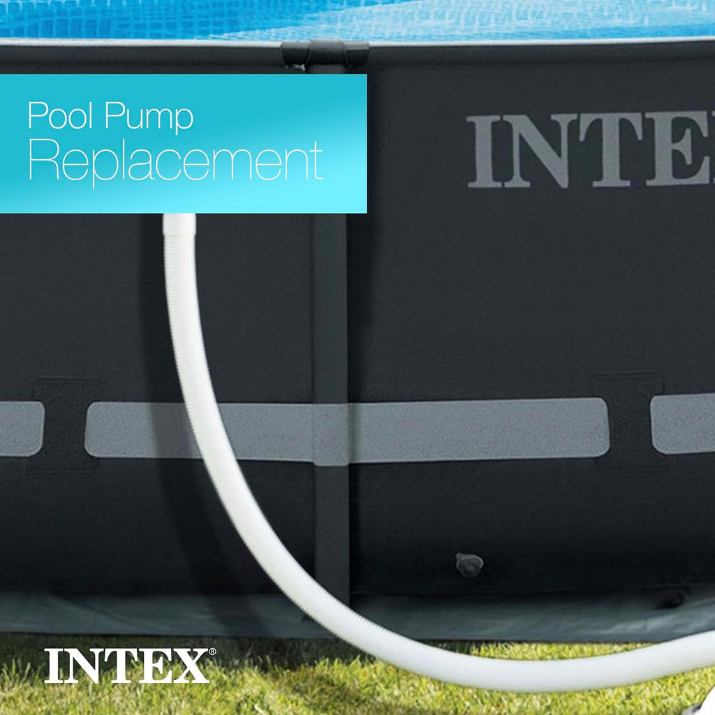 INTEX 3000 GPH Above Ground Swimming Pool Sand Filter Pump with Automatic Timer with 2 Pack of 1.5' Diameter 1500 GPH Pump Replacement 59' Hoses
