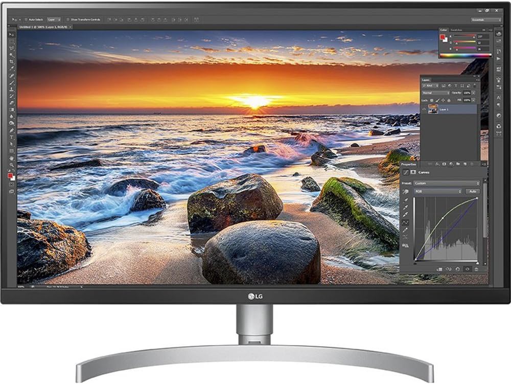 LG 27UK850-W 4K Monitor 27' UHD (3840 x 2160) IPS Display, HDR10, USB Type-C Connectivity, AMD FreeSync, sRGB 99% Color Gamut, 3-Side Virtually Borderless Design - White