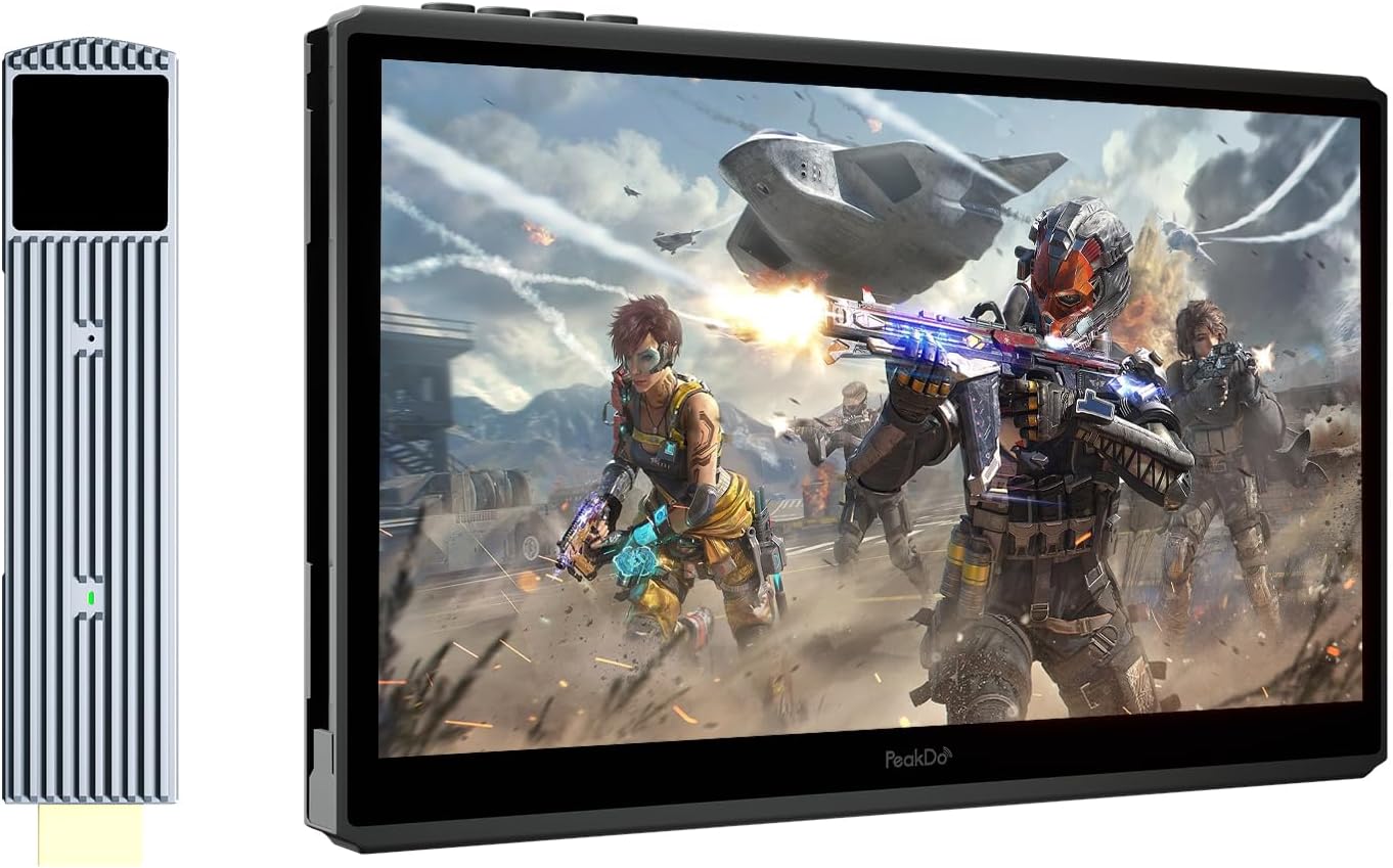 7' 60Hz Streaming Gaming Handheld 0 Latency 100ft Wireless Game Console Screen for PC,Xbox,PS5/4,Switch,Portable Monitor Touchscreen USB C HDMI External Gaming Monitor(V3)