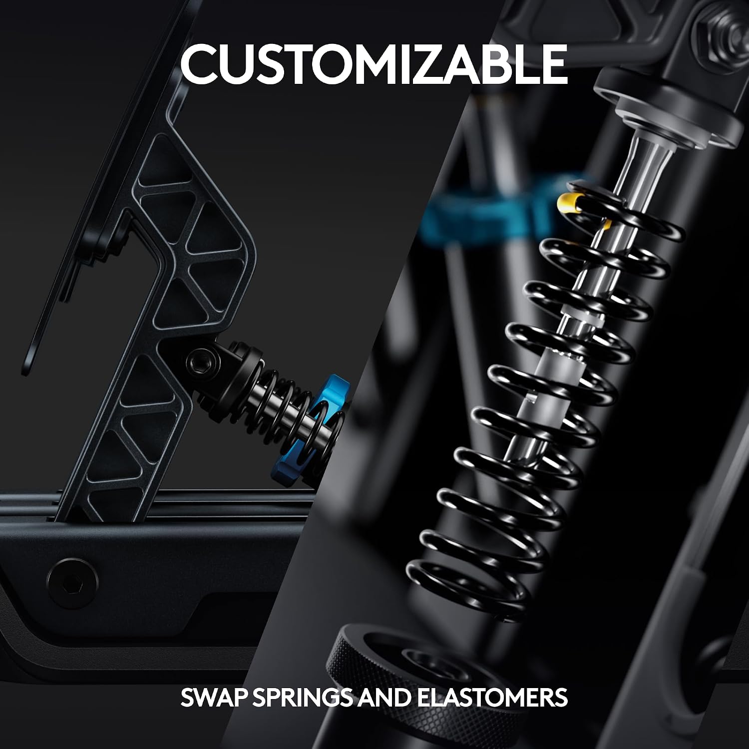 Logitech G PRO Racing Pedals - Racing Simulator Pedals with 100kg Load Cell Brake, Fully Customizable, Swappable Springs & Elastomers, Modular Design