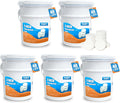 TABIT 200 lbs Chlorine Tablets 3 Inch for Swimming Pools – Slow Dissolving & Long Lasting – 99% Available Chlorine Tri-Chlor – Kills Bacteria & Stops Algae – 5 x 40 lb Buckets