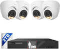 ONWOTE 8 Channel NVR PoE Security Camera System, 4X 6MP Wired Outdoor IP Cameras, AI Human Vehicle Detection Tigger Color Night Vision, 122° FoV, 8CH 4K 8MP NVR 2TB, CCTV Kit for Home Businesses
